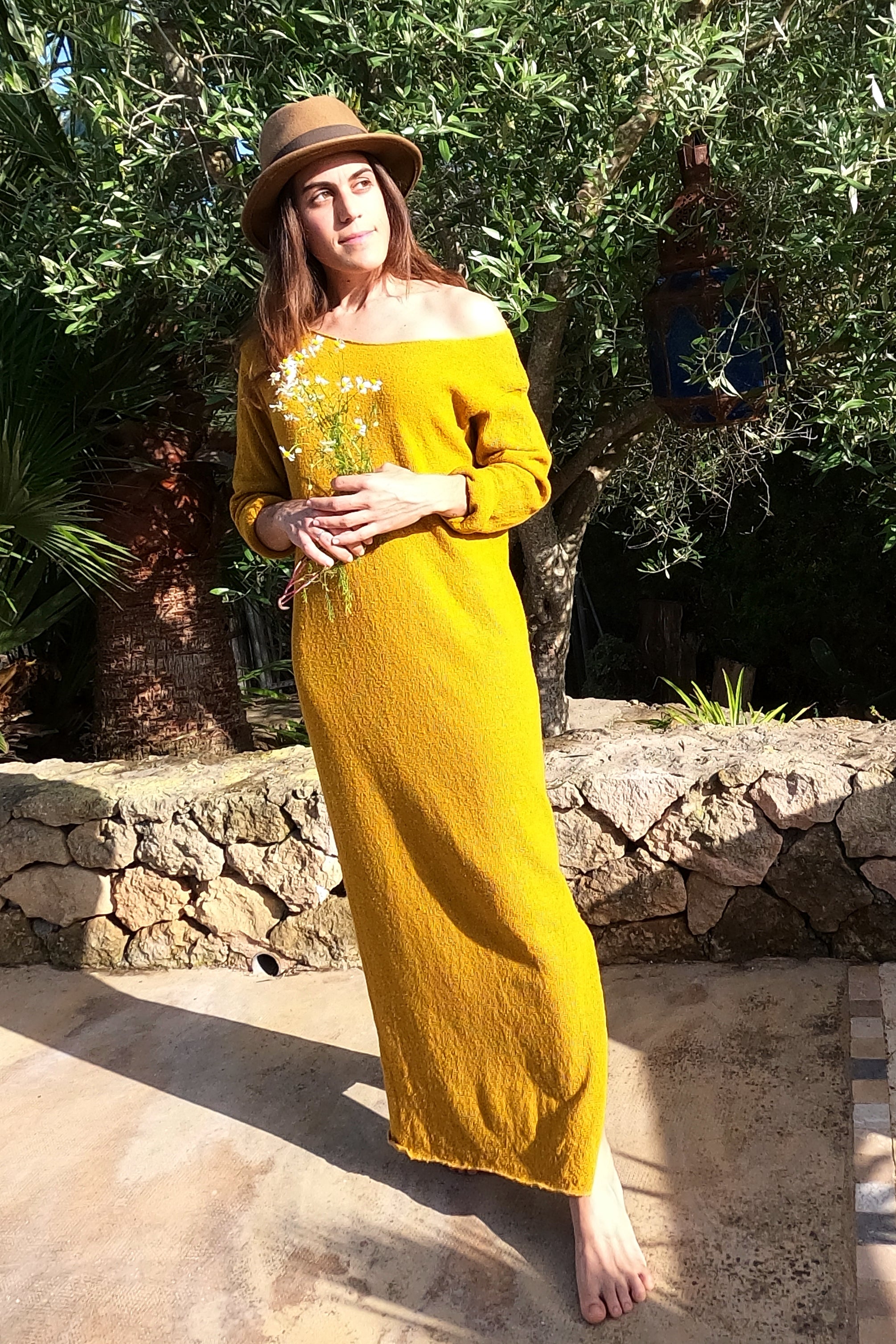 Vestido mostaza