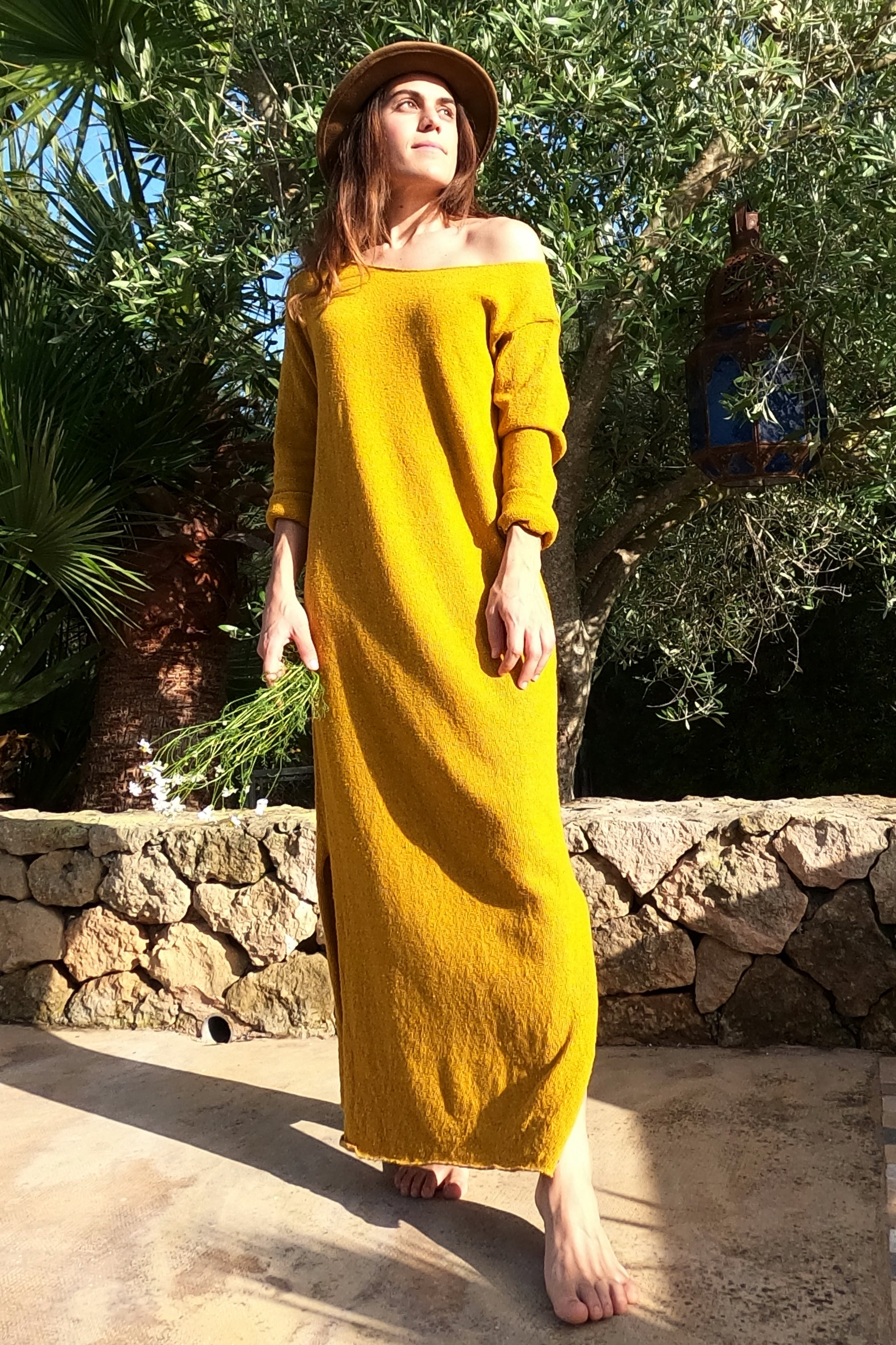 Vestido mostaza