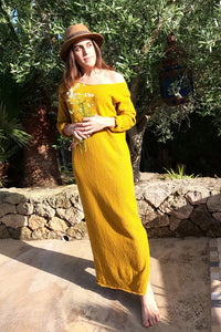 Vestido mostaza