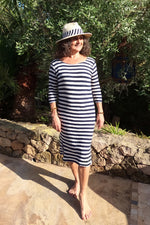 Cargar imagen en el visor de la galería, Vestido manga 3/4 midi
